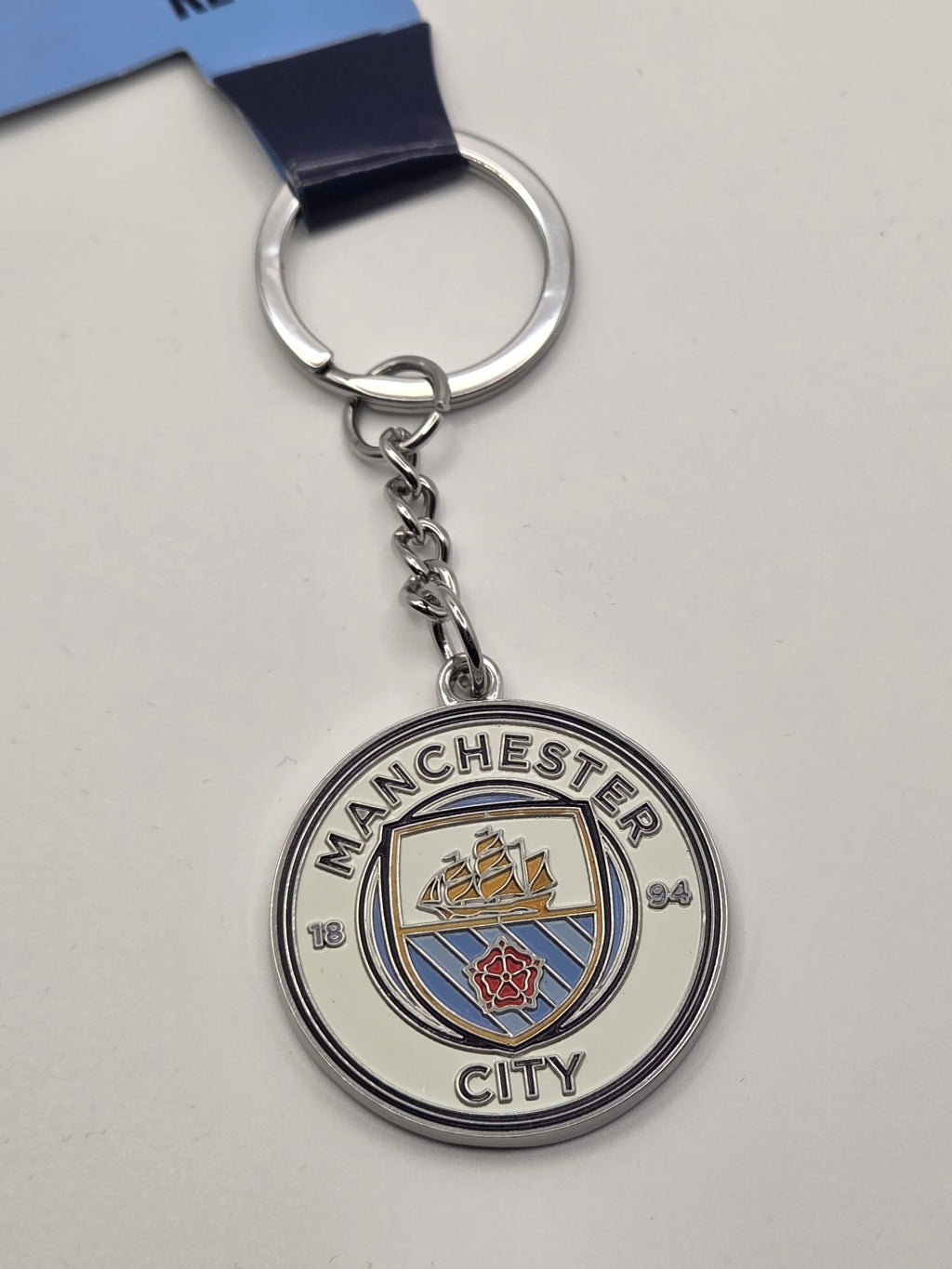 Manchester City FC Metal Crest Keyring