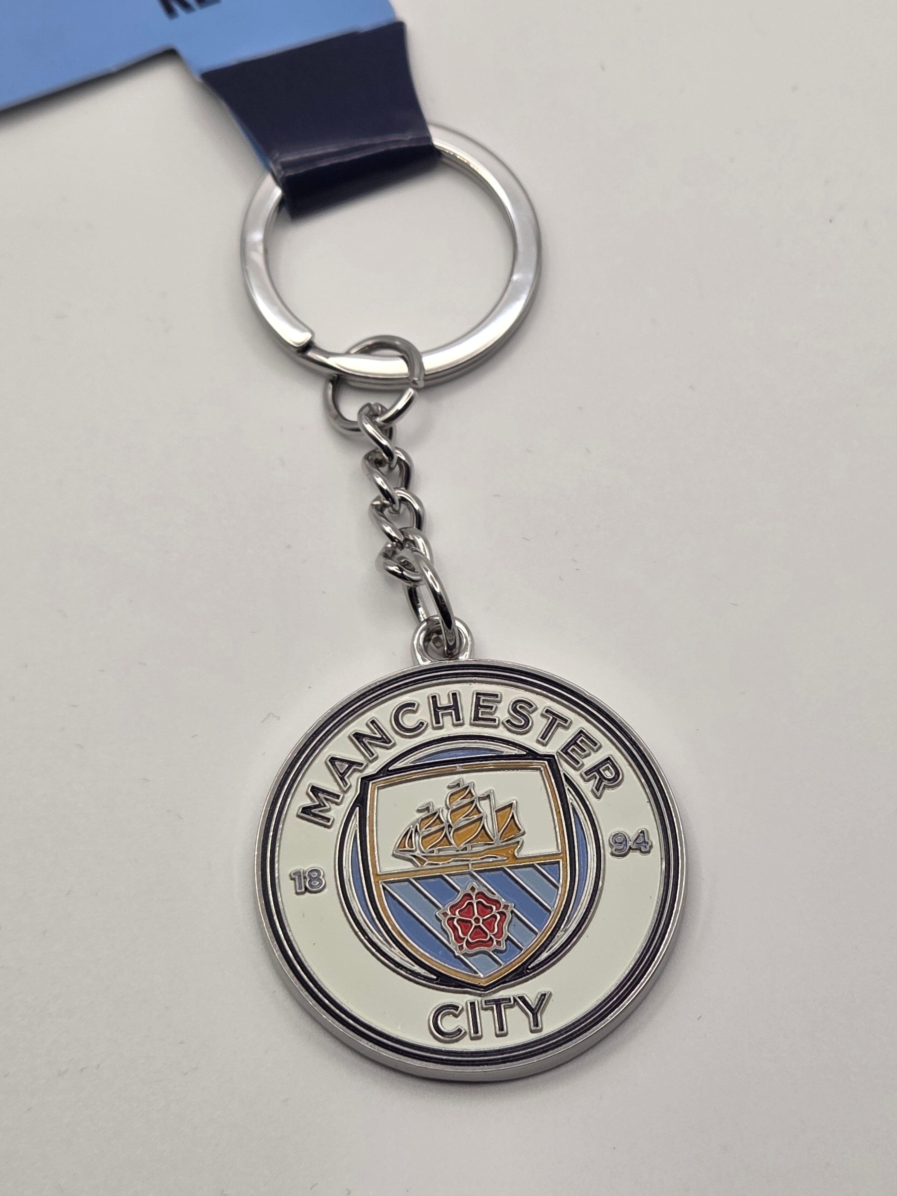 Manchester City FC Metal Crest Keyring