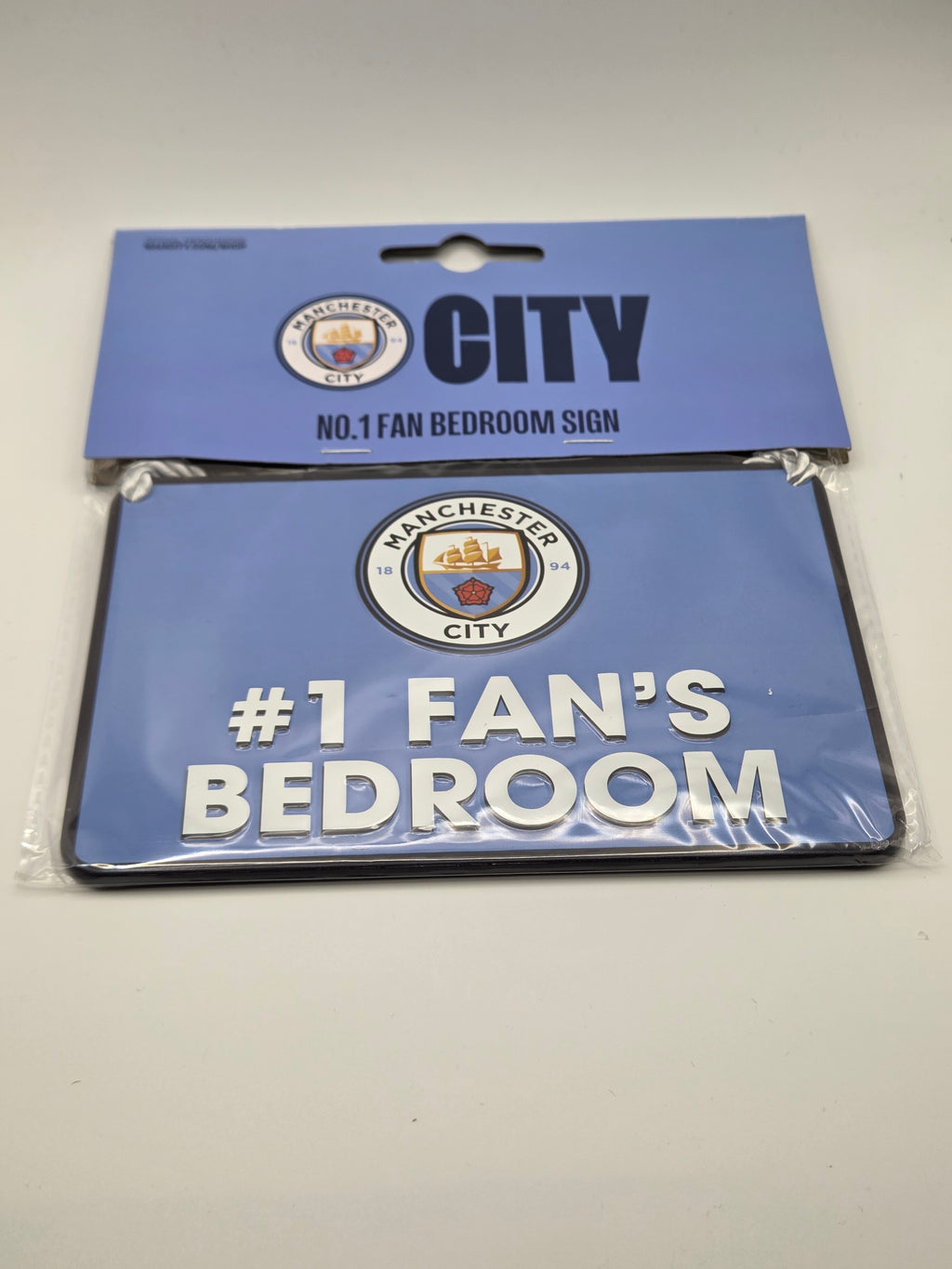 Official Manchester City FC '#1 Fan's Bedroom' Metal Sign