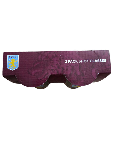 Aston Villa 2 Pack Shot Glasses