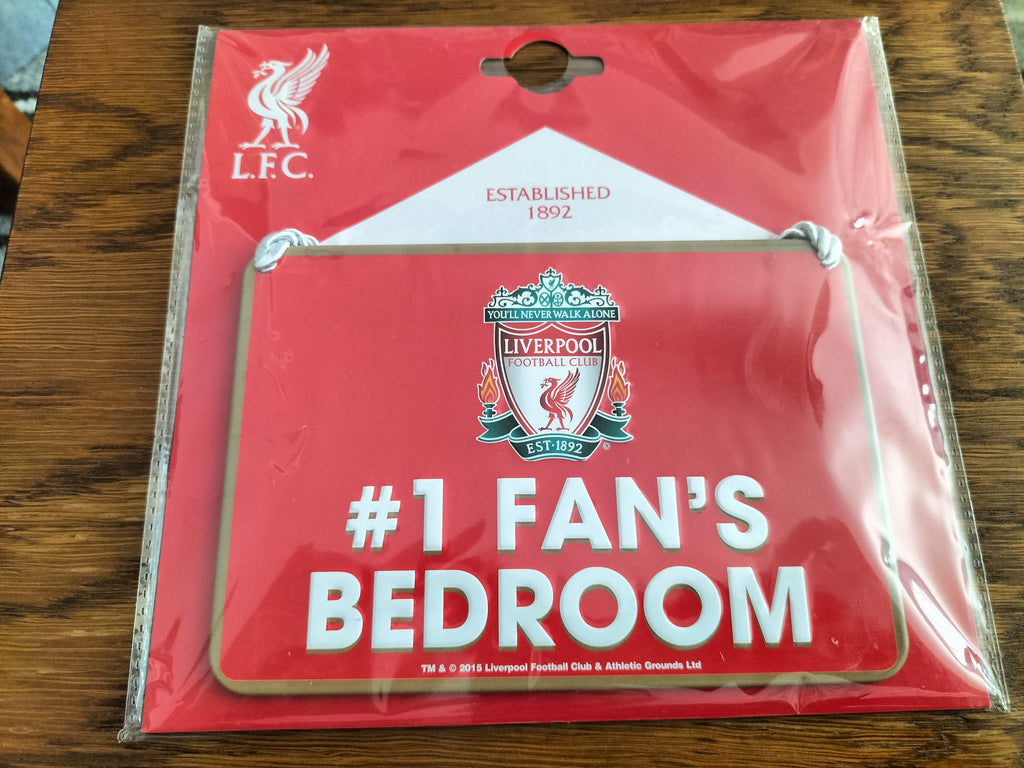 Official Liverpool FC '#1 Fan's Bedroom' Metal Sign