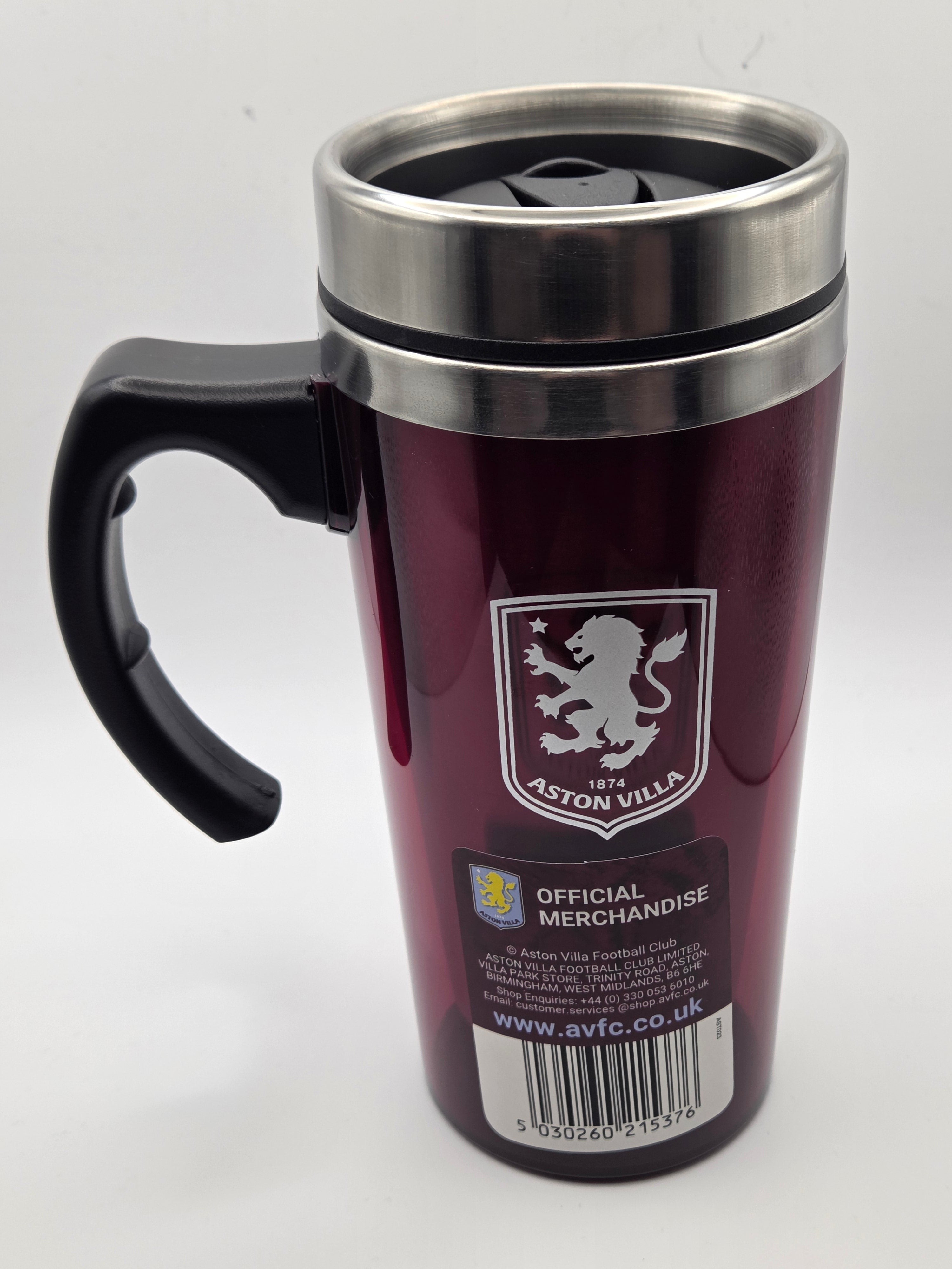 Official Aston Villa Insulated Travel Mug.