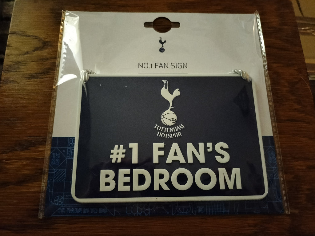 Official Tottenham Hotspur FC '#1 Fan's Bedroom' Metal Sign