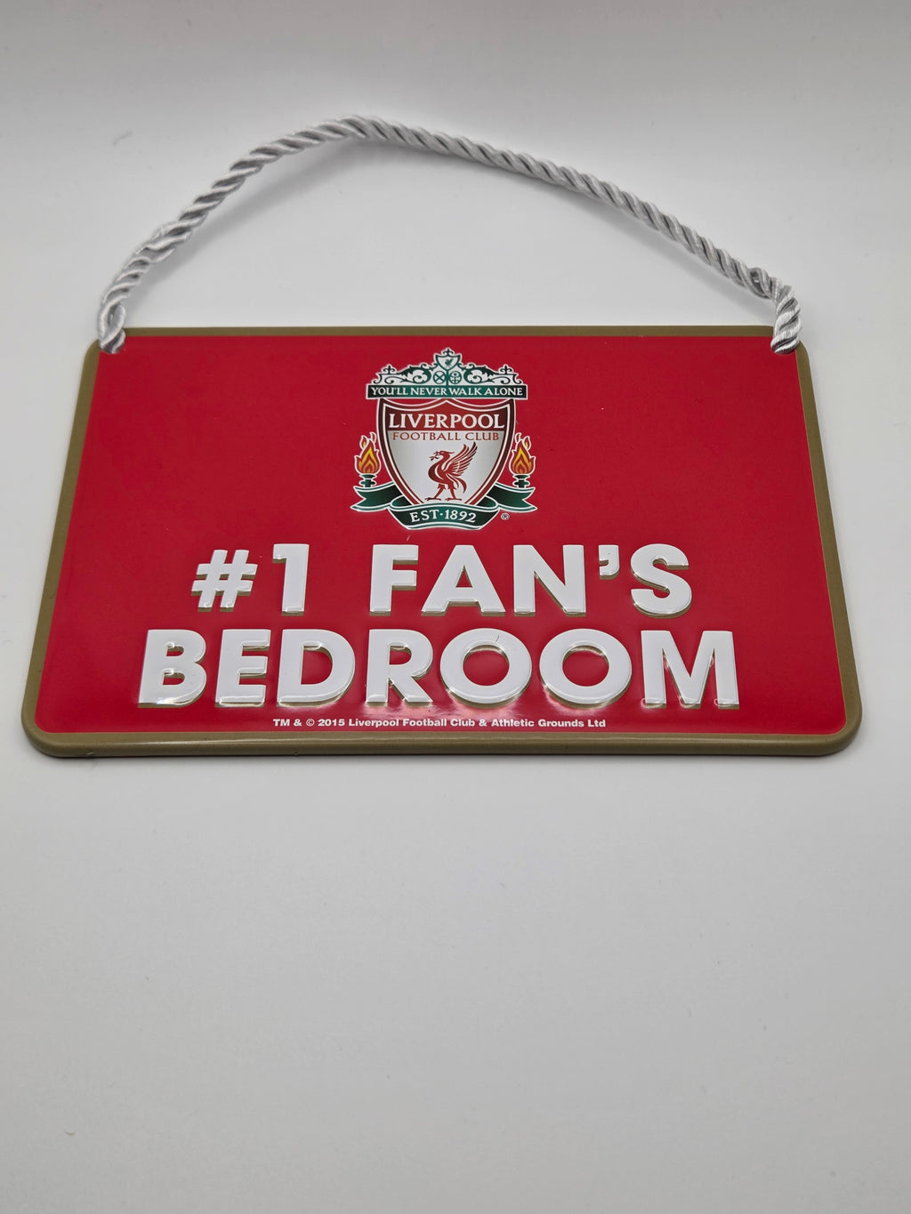 Official Liverpool FC '#1 Fan's Bedroom' Metal Sign