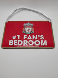 Official Liverpool FC '#1 Fan's Bedroom' Metal Sign