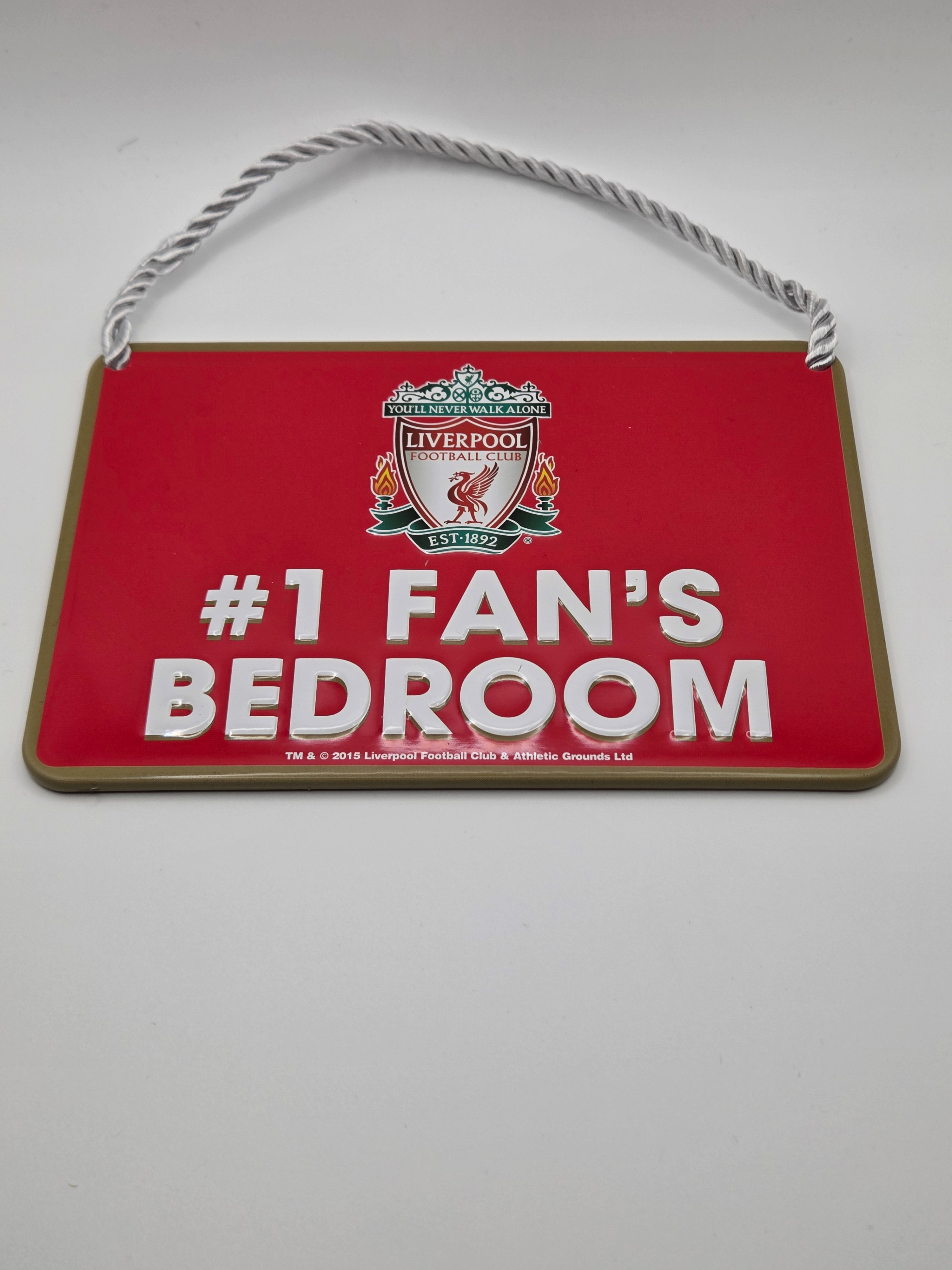 Official Liverpool FC '#1 Fan's Bedroom' Metal Sign