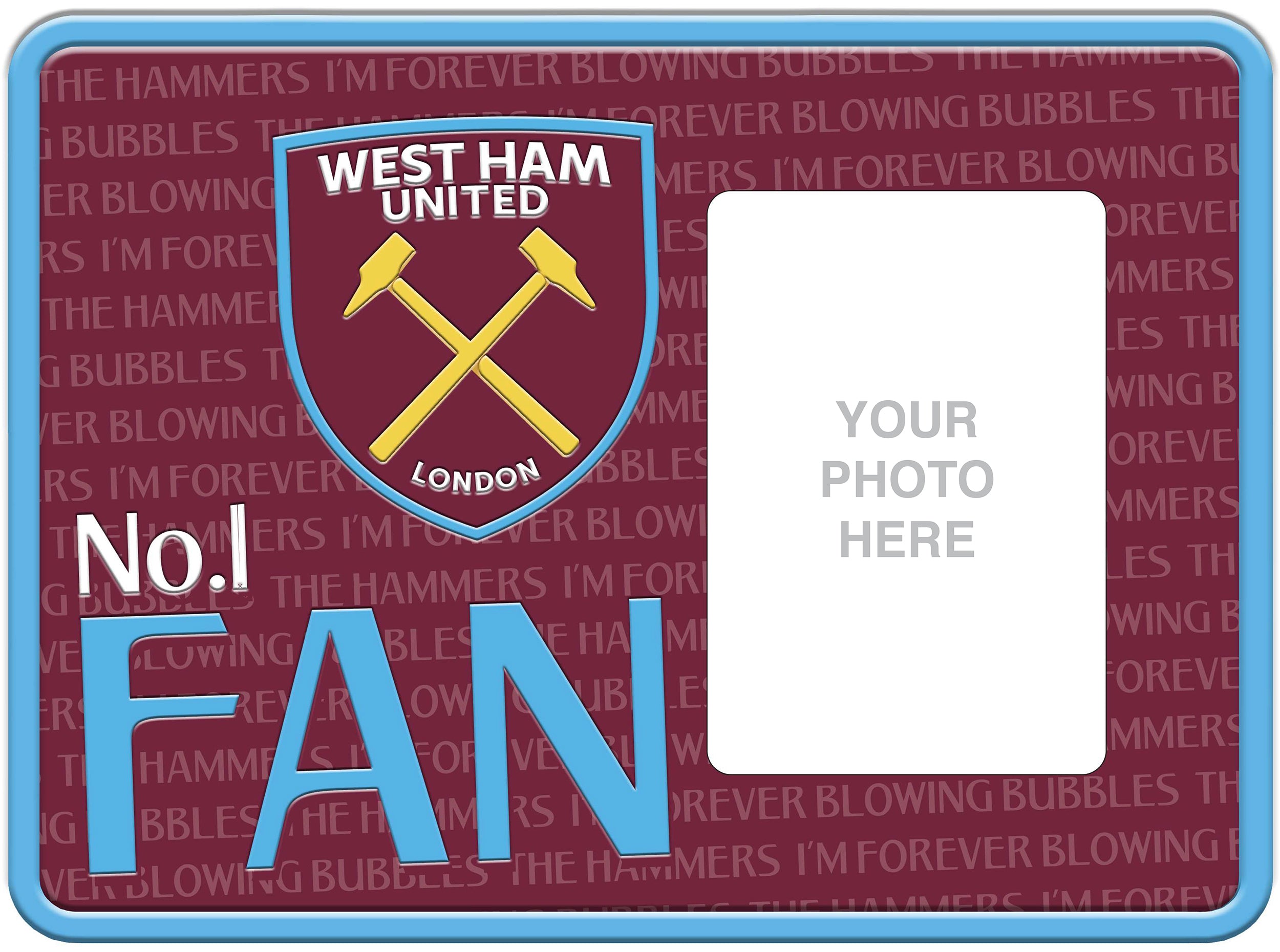 Official West Ham United Metal Embossed Photo Frame