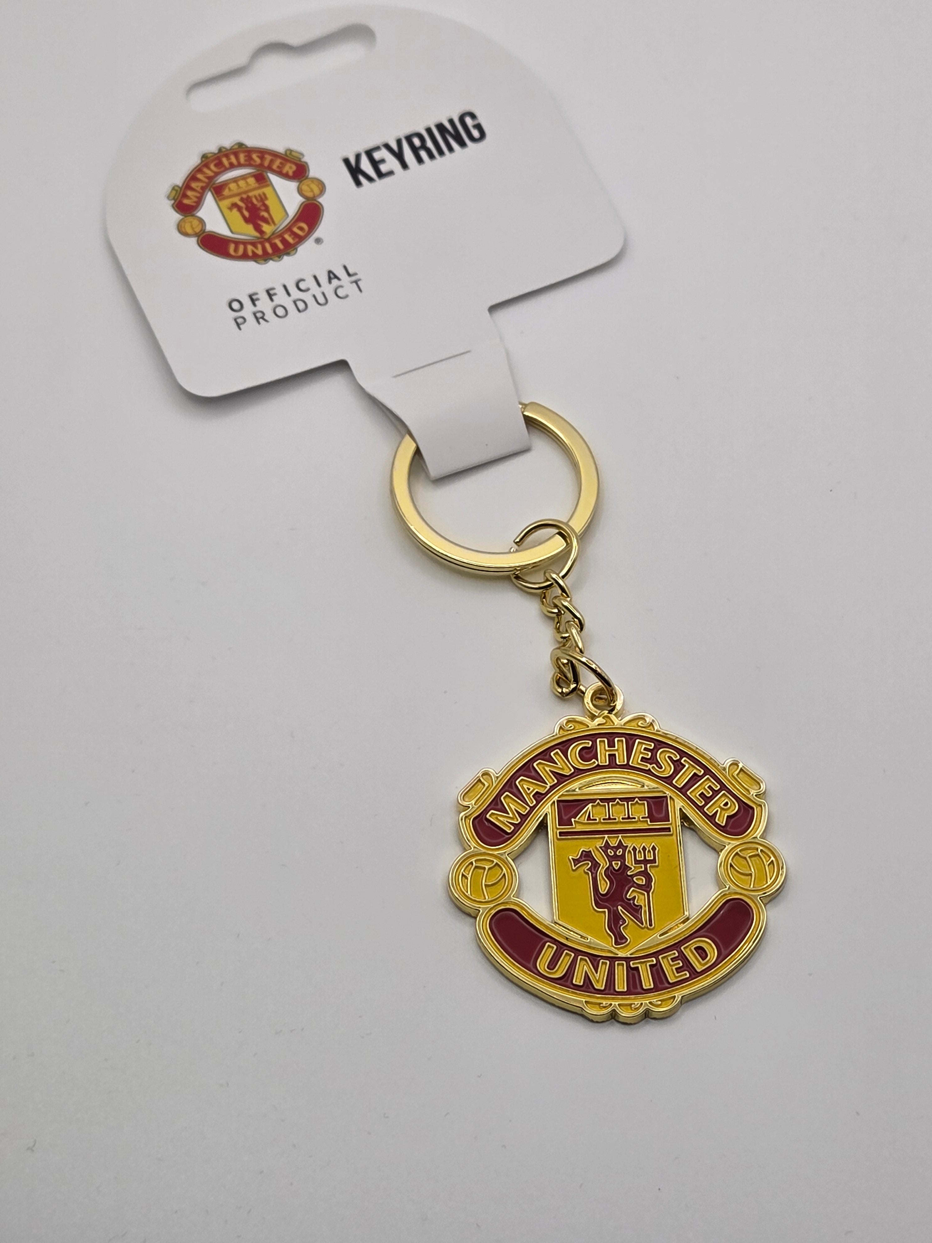 Official Manchester United FC Metal Crest Keyring