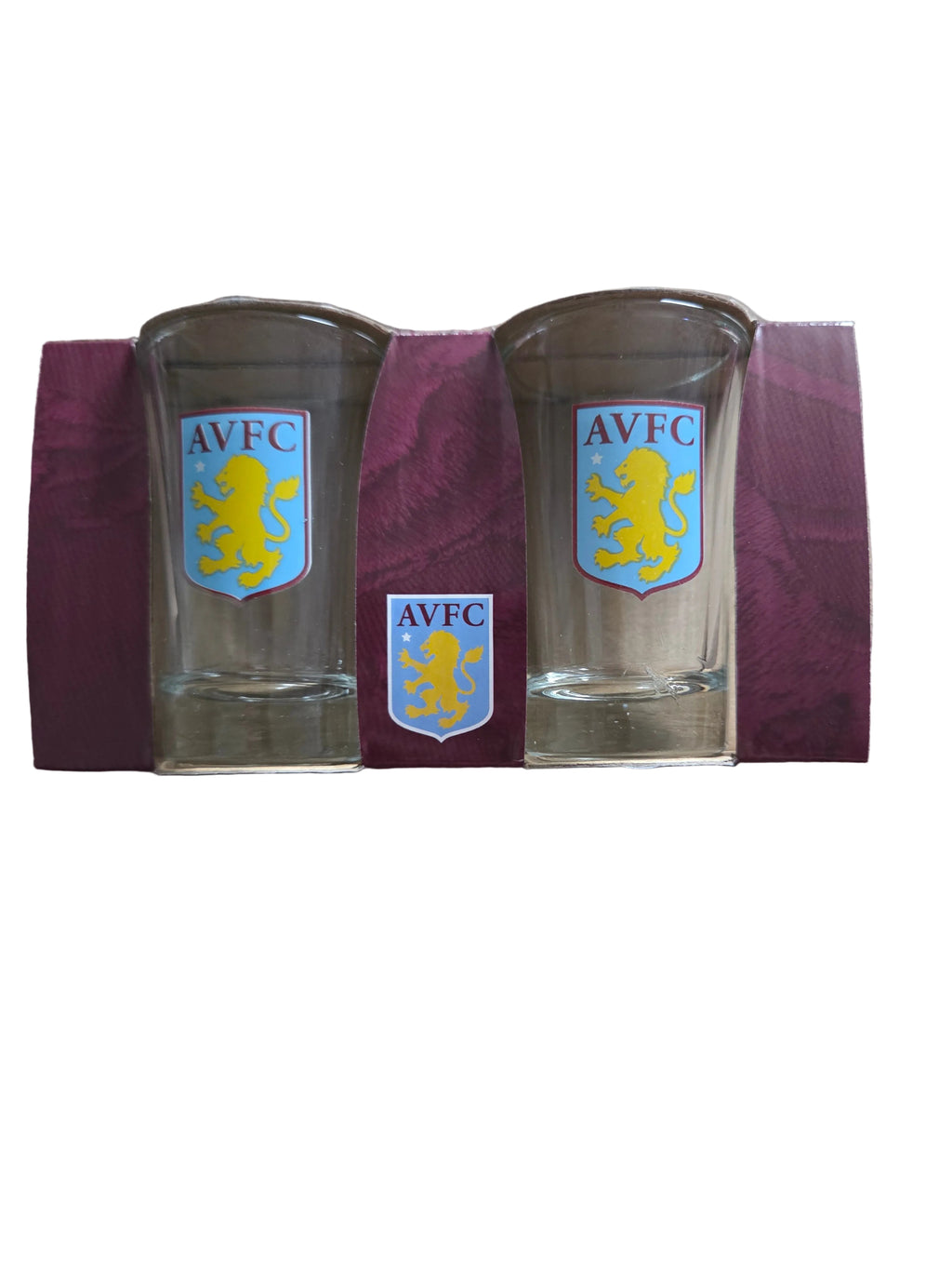 Aston Villa 2 Pack Shot Glasses