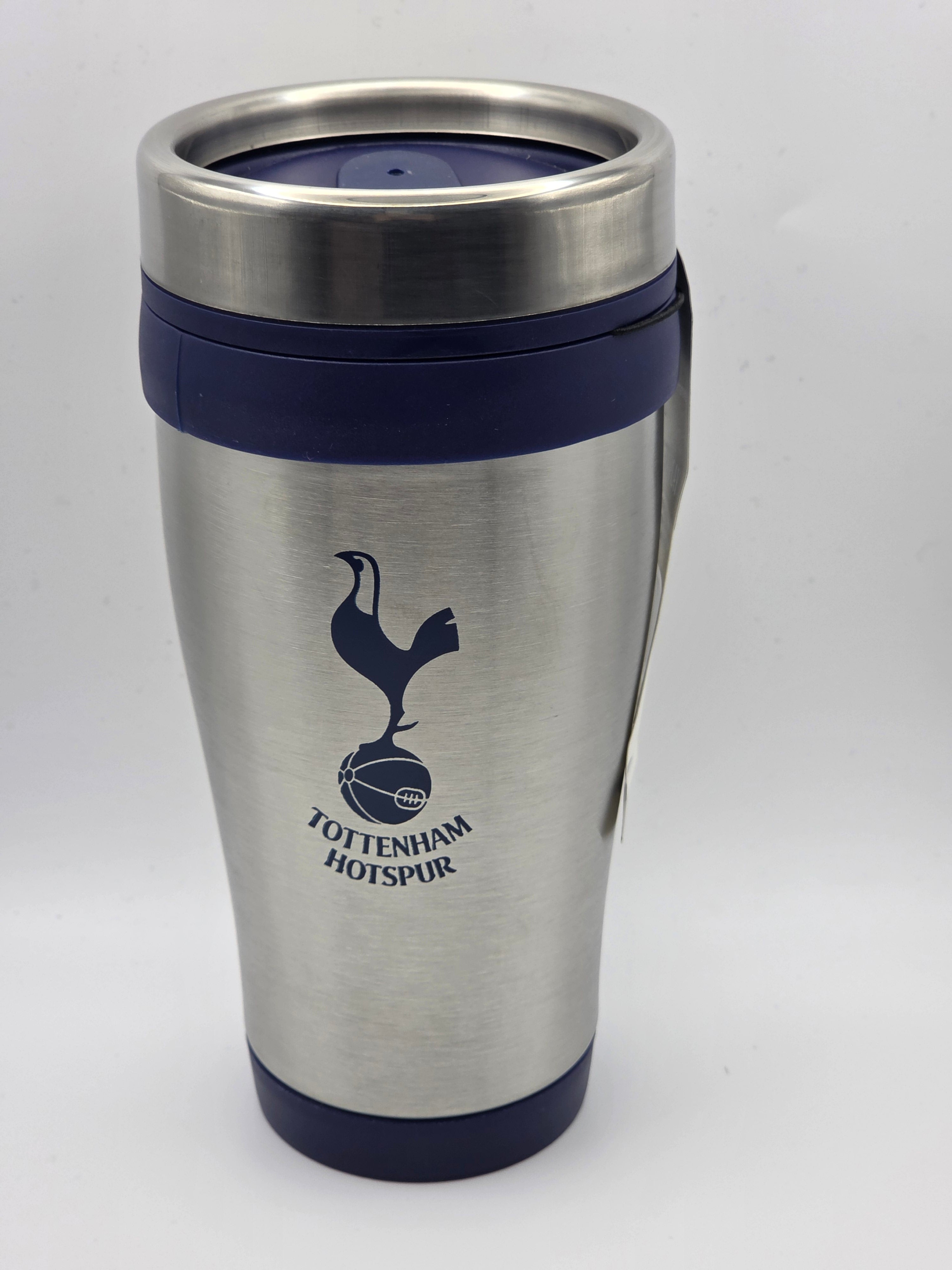 Official Tottenham Hotspur Silver Stainless‑Steel Travel Mug