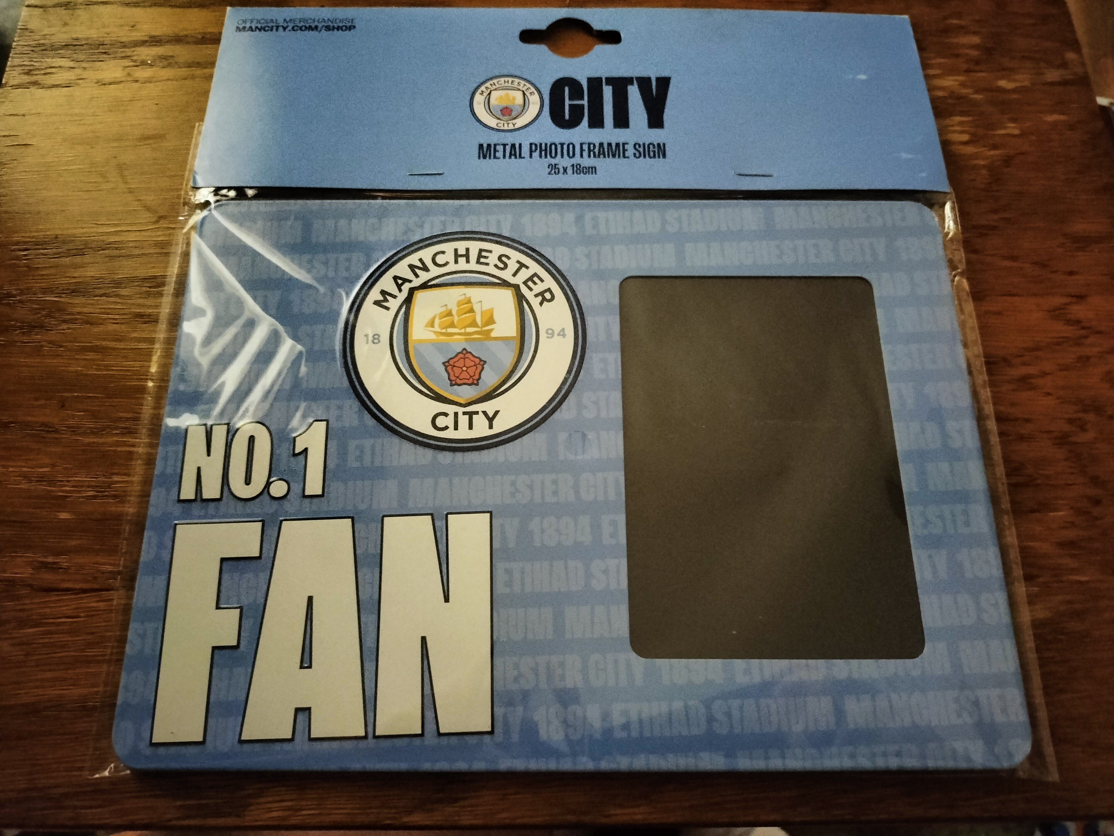 Official Manchester City Metal Embossed Photo Frame
