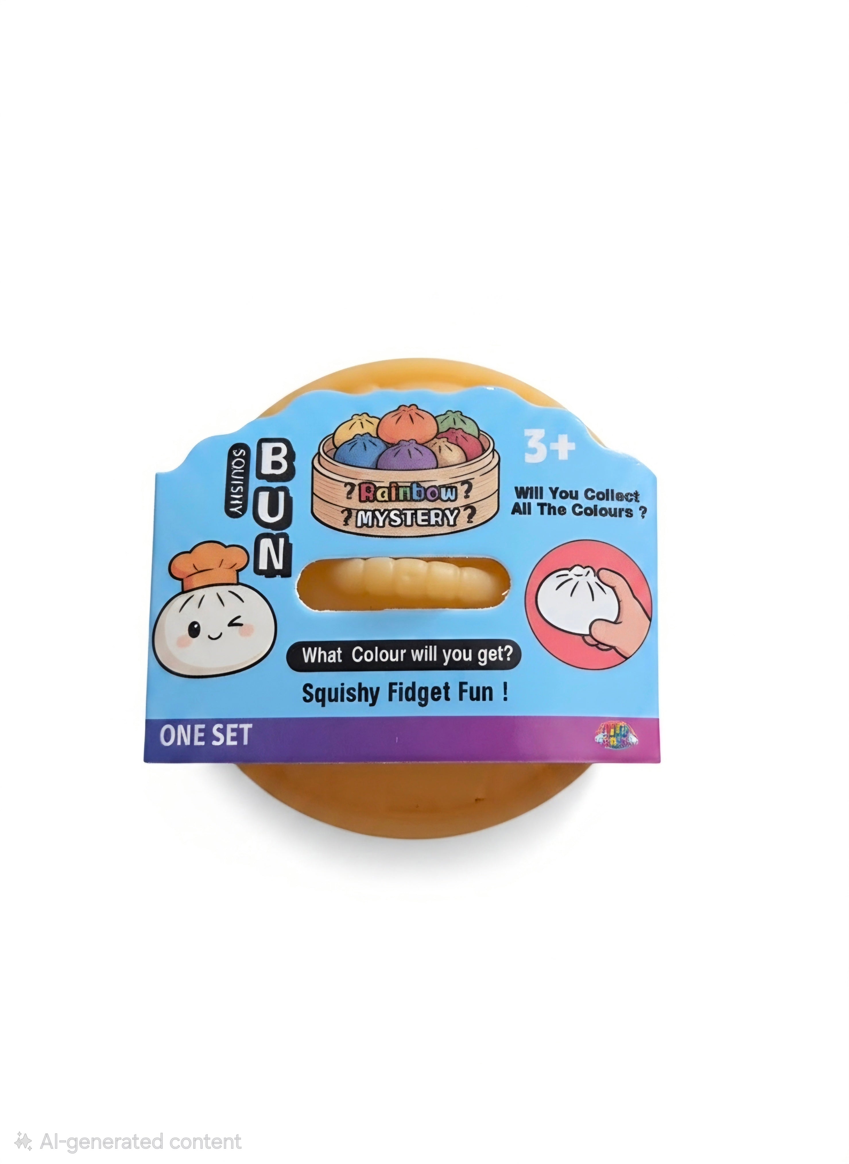Squishy Rainbow Mystery Small Dumpling Bun. 4.5cm