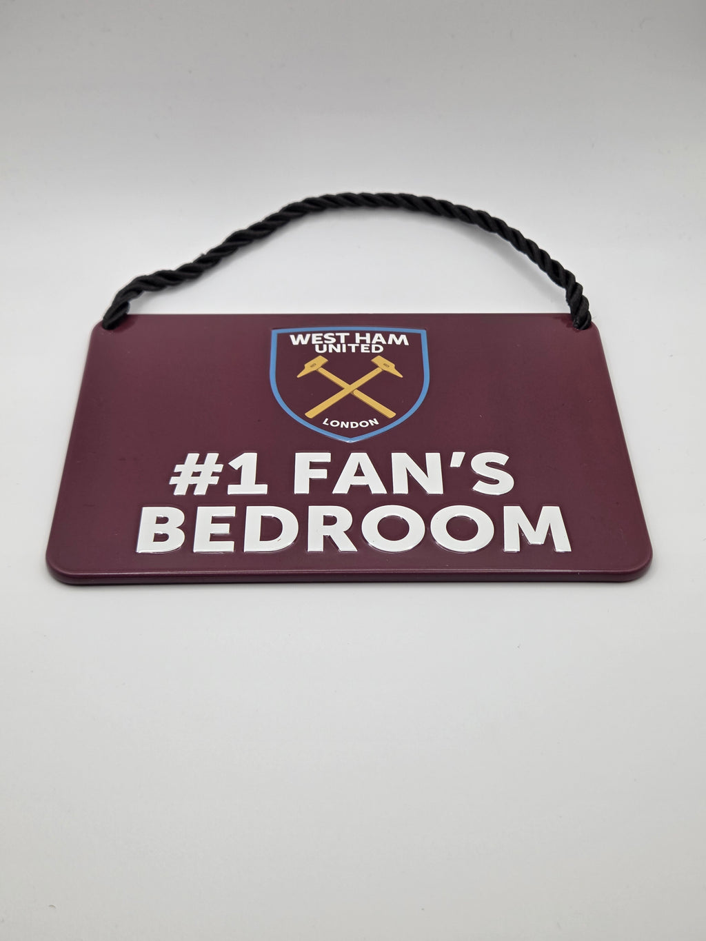 Official West Ham United '#1 Fan's Bedroom' Metal Sign