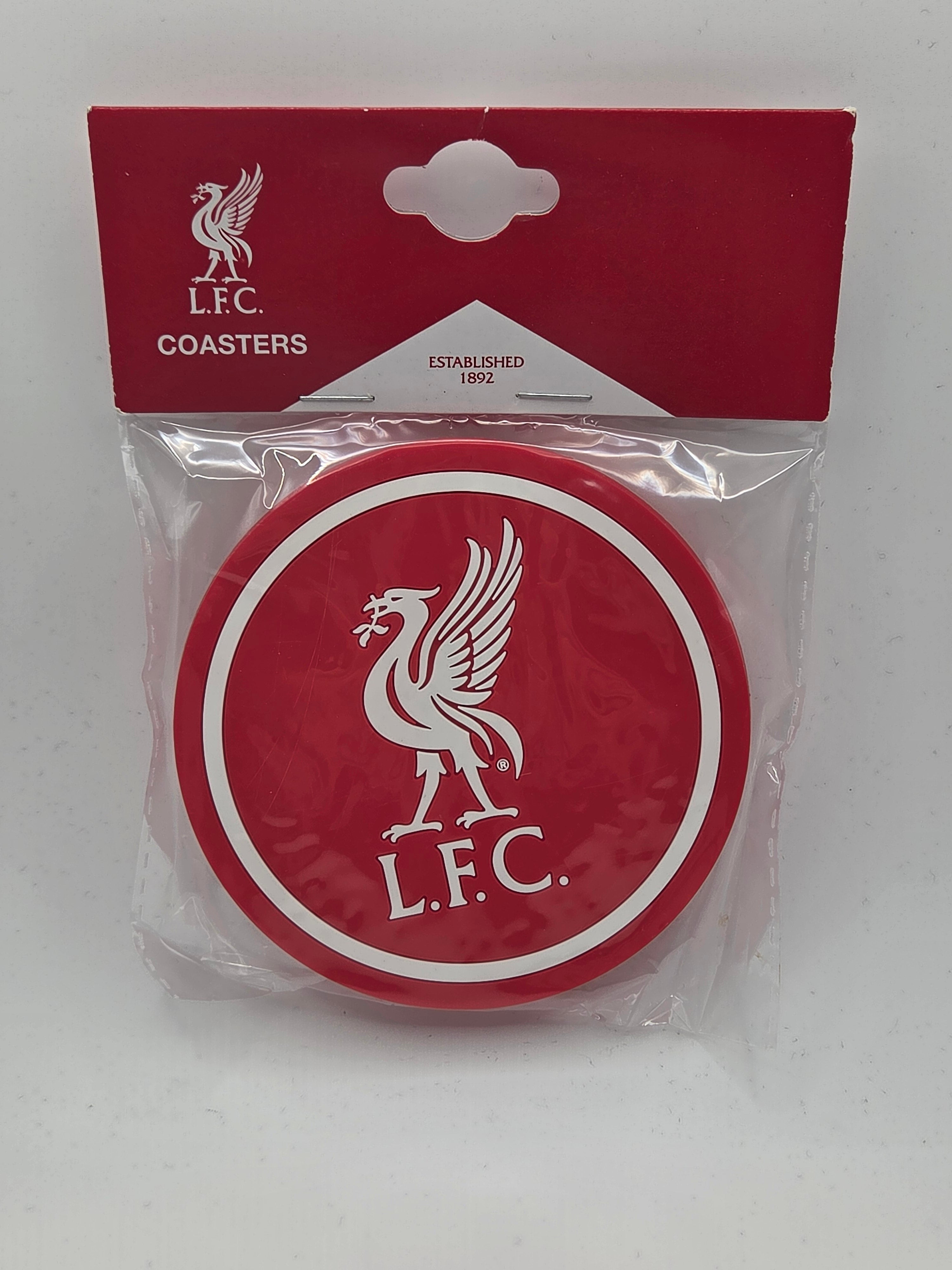 Official Liverpool FC 2 Pack Rubber Coasters