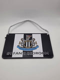 Official Newcastle United FC '#1 Fan's Bedroom' Metal Sign