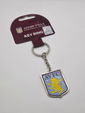Official Aston Villa FC Metal Crest Keyring