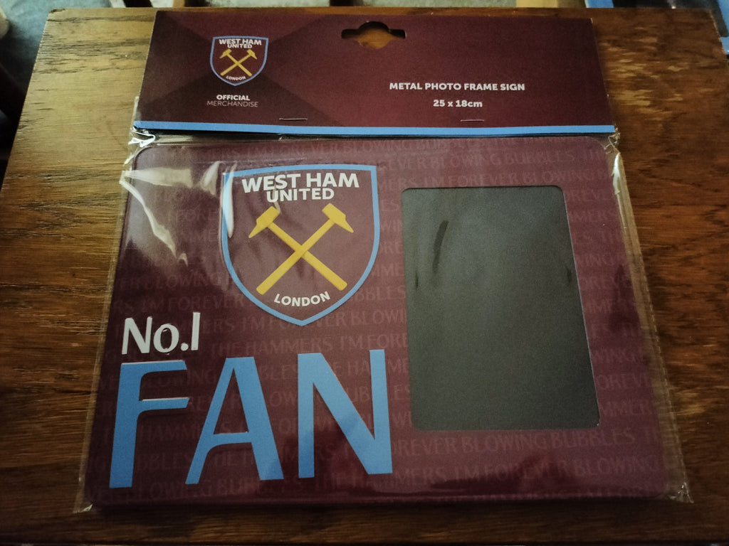 Official West Ham United Metal Embossed Photo Frame