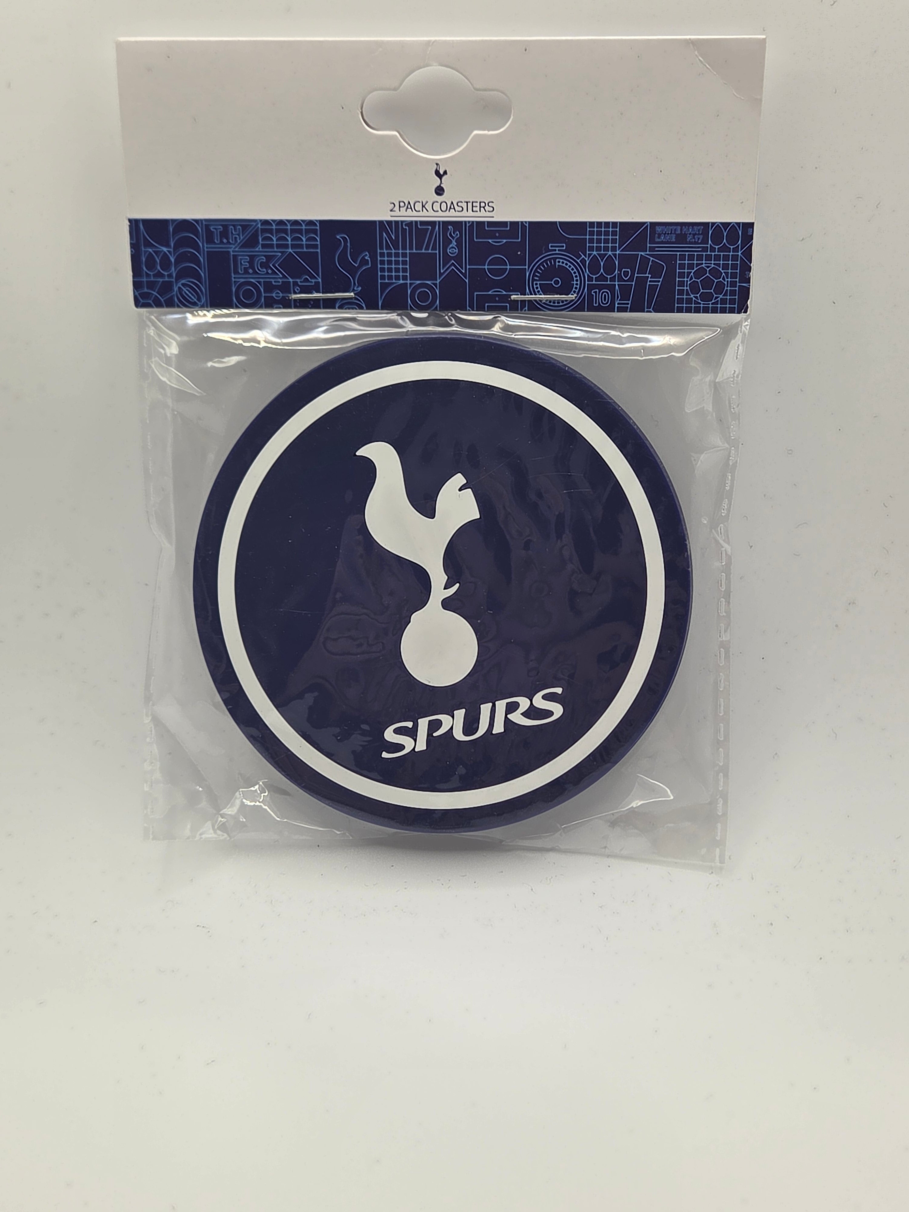 Official Tottenham Hotspur 2 Pack Rubber Coasters