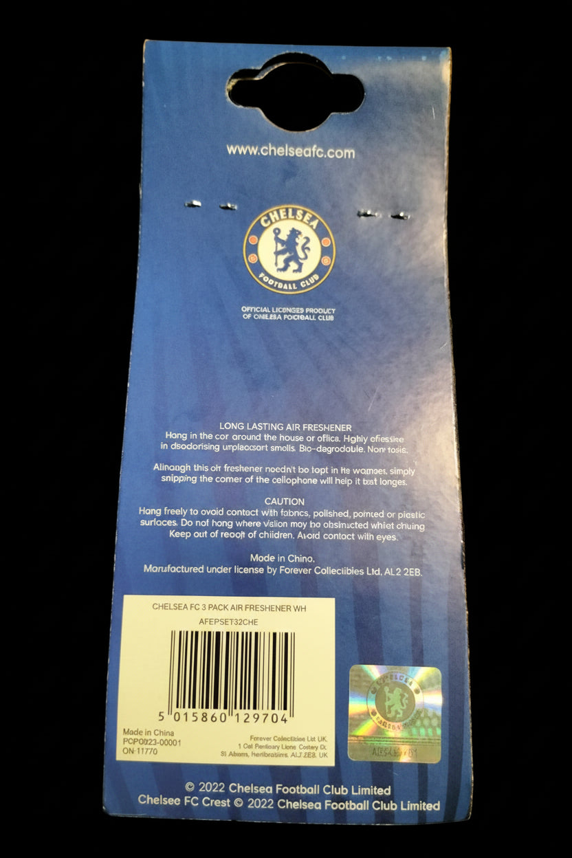 Chelsea FC 3 Pack Car Air Fresheners