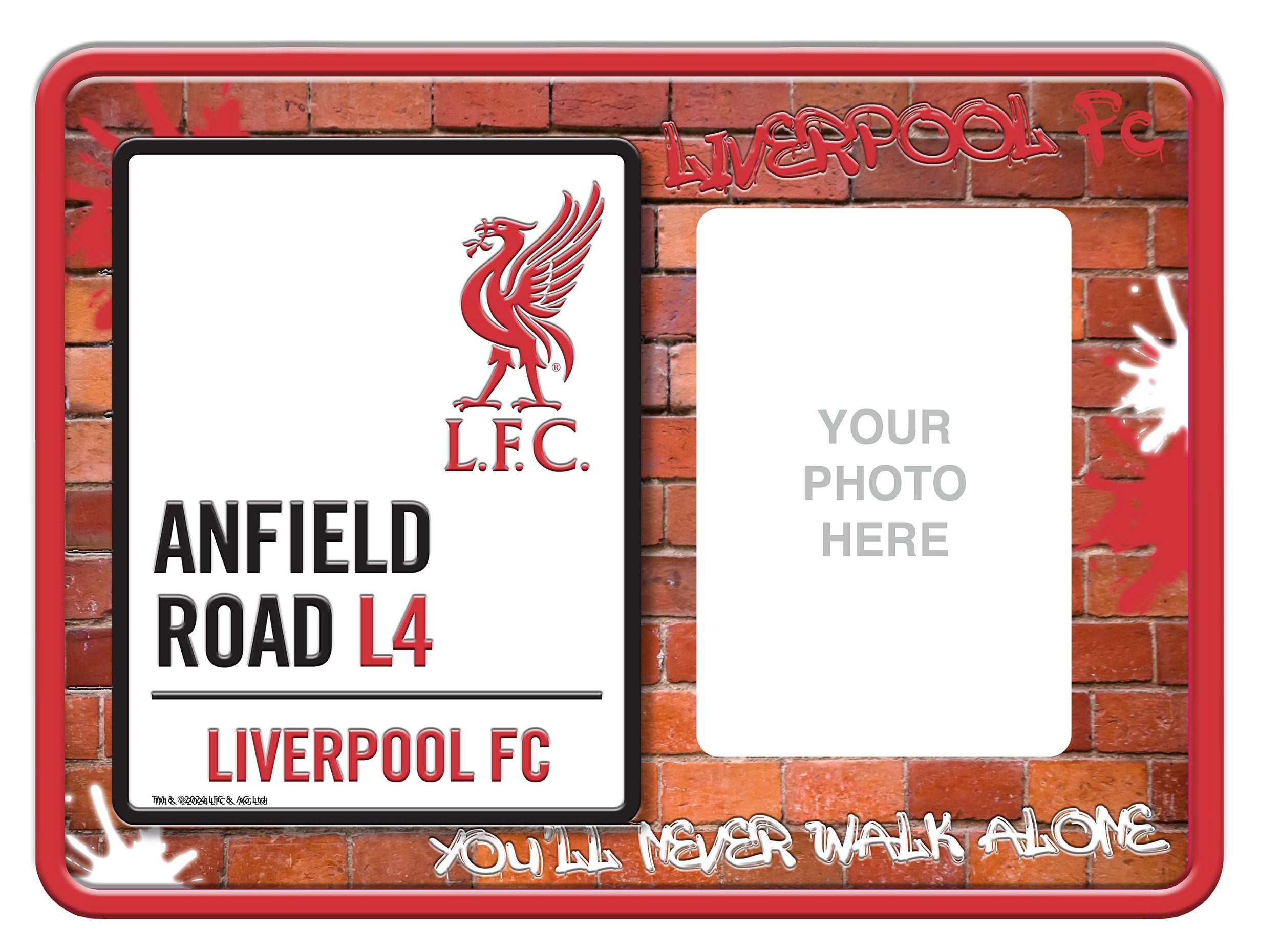 Official Liverpool FC Metal Embossed Photo Frame
